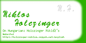 miklos holczinger business card